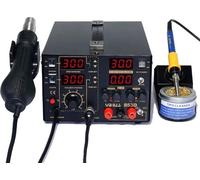 Station de soudage à air chaud,par micro-ordinateur à double cœur, alimentation en courant continu réglable, 853D 5A