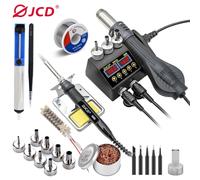 Station de soudage de retouche SMD 750W 2 en 1, fer à souder, Station de soudage à Air chaud, affichage numérique LCD pour réparation BGA PCB IC 8898 8858 Hot Air Gun