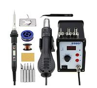 Station de Soudage, Fer à souder à feu de chaleur à air chaud 22 0V / 110V Station de retouche de soudure for les outils de réparation de soudage des aoldants(SET-3,110V US Plug)