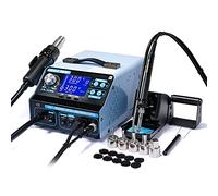 Station de soudage numérique avec écran LCD 100~480 ° Température réglable Panne de fer à souder SMD Station de rééducation à air chaud Station de dessoudage à air chaud pour bricoleur 992DA+ BGA