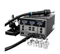 Station de Soudage, Pistolet À Air Chaud 8630Pro 1300W, Affichage Numérique, Station De Retouche BGA, Buse Incurvée, Réparation Soudage, Dessoudage