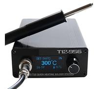 Station de Soudage, STC T12-956 Station de soudage en fer à souder électronique Oled Station numérique T12 Solder Iron Tip Souding Tool avec T12-P9 Poignée(SET2)