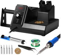 Station de soudage SucceBuy de, kit numérique 80 W, 5 pannes incluses, plus accessoires utiles et conversion °C/°F pour votre commodité.