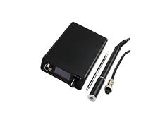 Station de Soudage, T12-Q19 Station de soudure de fer à souder électronique OLED 1. 3 pouces appropriées AC DC Puissance avec poignée en métal m8 pointes de fer(SET1)