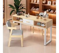Station de Table de manucure - Clou Double Professionnel Moderne avec tiroirs de Rangement - Travail d’Art des Ongles en Bois