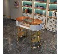 Station de Table de manucure élégante Fonctionnelle, Bureau de Technologie des Ongles en Bois, Travail de Bureau Moderne de la beauté à la Maison, équipement de styliste d’Ongles de Salon AV