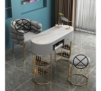 Station de Table de manucure élégante Fonctionnelle, Bureau de Technologie des Ongles, Travail de beauté des Ongles Moderne professionnelsalon de marbre Spa Bureau de Maquillage Habillage de