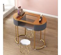 Station de Table de manucure Technique d’ongle Moderne avec tiroirs verrouillables et Bureau d’ongle en Bois Professionnel en Verre pour Le Salon de beauté Spa Artiste Travail Manuel