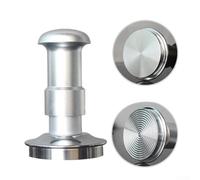 Station de tamper à expresso avec base en acier inoxydable et double ressort pour une pression constante de 13,6 kg, poignée ergonomique en aluminium pour une expérience de tassage fluide du café (F)