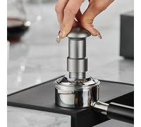 Station de tamper à expresso en acier inoxydable avec double ressort pour maintenir une pression constante, poignée ergonomique en aluminium pour une utilisation confortable, outil de brassage de café