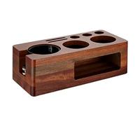 Station de tamper à - Organiseur de rangement multifonction en bois, support de café antidérapant avec porte-filtre, base de tampage stable | Tapis de support pour dortoir, cuisine