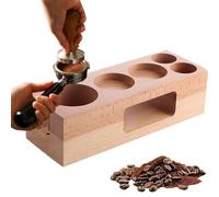Station de tamping - Organiseur d' , 1 support en bois pour brassage le matin, support multifonction avec fentes de 58 mm, trieur de café, bloc de rangement pour café, cuisine et bar