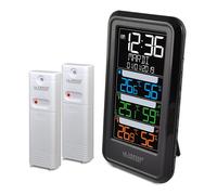 La Crosse Technology - WS6813 Station de Température avec 2 capteurs thermo/hygro et LCD coloré