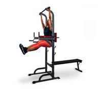 Mobiclinic® Fitness, Station de Musculation, 9 en 1, Pliable, Domifit, Réglable 8 hauteurs, Barre Traction, Banc incliné, Support pour haltères, Multifonction, Antidérapant, Rembourré