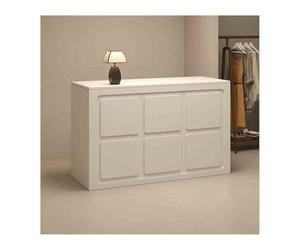 Station de travail de réception - Table de vente au détail fonctionnelle pour les magasins de vêtements, les caisses enregistreuses et les réceptions