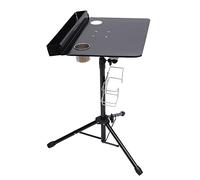 Station de travail de tatouage réglable en hauteur - Pliable - En acier inoxydable - Table de tatouage portable avec compartiment de rangement et porte-gobelet - Station de tatouage professionnelle