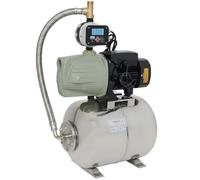 Station d'eau domestique auto-amorçante 5,5 bar 7000 l/h, pompe de jardin JET avec roues en aluminium, pompe centrifuge avec interrupteur à pression/protection contre le fonctionnement à sec, hauteur