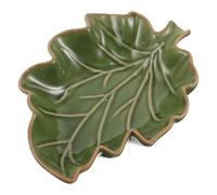 Station d'eau Extérieure en Céramique pour Insectes Pollinisateurs | Forme Feuille, Effet de Cuisson au Four, Format 18x13x4cm, pour Jardin et Cour