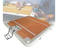 Station d'eau gonflable - île flottante portable pour la pêche et la dérive sur les lacs, design spécial pour les activités de plein air, taille 3 x 3 m