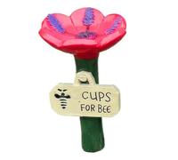 Station d'eau pour abeilles - Plat d'arrosage de jardin, 10,5 cm, hydratation en forme de fleur avec utilisation, système d'aide aux pollinisateurs, faune décorative, accessoire de soin des abeilles