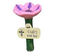 Station d'eau pour abeilles - Plat d'arrosage de jardin, 10,5 cm, hydratation en forme de fleur avec utilisation, système d'aide aux pollinisateurs, faune décorative, accessoire de soin des abeilles