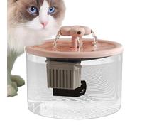 Station d'eau pour chat autonettoyante avec éclairage LED et cartouche de filtre en filet | Conteneur sans BPA, sortie réglable, tablette de puits motorisés rechargeables pour boire