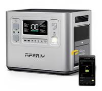 Station d'énergie 2400W,AFERIY Batterie Nomade 2048Wh,Charge Rapide 1,5H,Contrôle via App,Générateur Électrique Argenté
