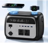 Station d'énergie portable compacte 500W, générateur solaire 345.1Wh | Avec MPPT & charge sans fil, plusieurs ports pour le camping et l'alimentation de secours(220V Universal UK Plug)