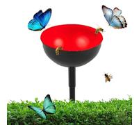 Station d'irrigation des abeilles pour jardin - d'arrosage pour abeilles - Tasse d'alimentation en eau avec piquets en métal - La décoration élégante des piquets de sculpture de jardin en