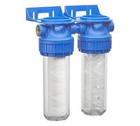 Station Double traitement Anti Calcaire/filtration Anti Impuretés anti impuretés avec clé de desserage + cartouches 12 mois fournies ORIA