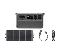 Station Électrique Portable DJI Power 1 000, Générateur Solaire de 1 024 Wh avec 1 Panneau Solaire de 120 W, Cellule LFP (LiFePO4) à 4 000 Cycles, Charge Rapide en 70 Min, Sortie Stable de 2 200 W