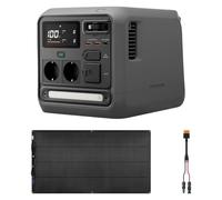 Station électrique portable DJI Power 1000 Mini, batterie LFP de 1 008 Wh, format compact, sortie maximale de 1 000 W, alimentation solaire, panneau solaire flexible de 200 W