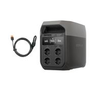 Station électrique portable EF EcoFlow DELTA 3 1024 Wh avec câble XT60 | 70% charge en 30min, Batterie nomade extensible à 5kWh, générateur solaire camping, camping-car, secours énergétique