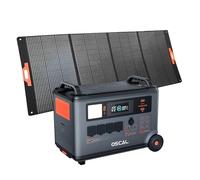 Station Électrique Portable OSCAL PM6000, 3600Wh Batterie LiFePO4 Station électrique, 4 Sorties CA 6000W (9000W Pic), Générateur Solaire pour Camping/Jardin/RV,livré avec un panneau solaire de 400W.
