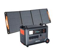 Station Électrique Portable OSCAL PM6000, 3600Wh Batterie LiFePO4 Station électrique, 4 Sorties CA 6000W (9000W Pic), Générateur Solaire pour Camping/Jardin/RV,livré avec un panneau solaire de 200W.
