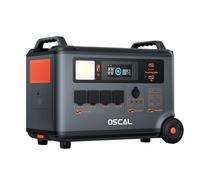 Station Électrique Portable OSCAL PM6000, 3600Wh Batterie LiFePO4 Station électrique, 4 Sorties CA 6000W (9000W Pic), 80% de charge en 55 min, Générateur Solaire pour Camping/Jardin/RV