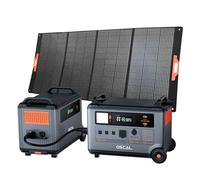 Station Électrique Portable OSCAL PM6000, 3600Wh Batterie LiFePO4 Station électrique, livré avec un panneau solaire de 400W, et un bloc d'alimentation supplémentaire de 3600 Wh