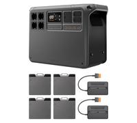 Station électrique portable Power 2000 avec quatre panneaux solaires pliables de 200 W, batterie LFP de 2 048 Wh/3 000 W, recharge écologique, 2 MPPT, camping, utilisation en extérieur