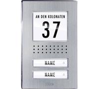 Station extérieure d'Interphone filaire 2 foyers m-e modern-electronics ADV-120.1 EG acier inoxydable