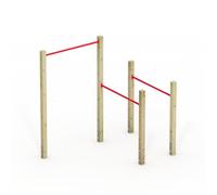 Station fitness extérieure WICKEY FIT Base 505 - barre de traction & barres fixes - tour de musculation jardin - 5 ans de garantie*