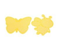 Station Flottante de l'île d'abeilles, 2pcs Bee Pontoon Pollinator Feeder Oasis for Garden Ponds Bains d'oiseaux et Station d'arrosage des Papillons (Violet) (Jaune)