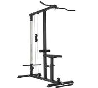 Station Lat Machine Pulley Pull Down Tower Banc Multifonction en Acier Barre Triceps MAX 280 KG Entraînement Musculaire