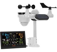 station météo 7 en 1 Station météo sans fil avec capteur extérieur Écran couleur 7,5" Horloge atomique RCC pour mesurer la direction du vent Vitesse du vent Pression atmosphérique Température et humid
