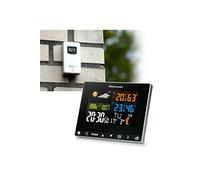 Station météo avec capteur extérieur sans fil Buienradar BR700 Noir-Argent Noir