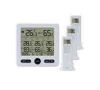 Station MéTéO avec Capteurs Sans Fil IntéRieur/ExtéRieur, ThermomèTre NuméRique, HygromèTre, éCran LCD LED, ThermomèTre (Blanc)