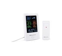 Station météo avec sonde extérieure sans fil - - HCN0076 MeteoColor - Portée : 60 m - 433,92 MHz - Blanc