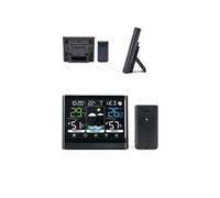 Station météo - LIVOO - Avec Sonde - Noir - Prévisions Météo - Horloge et Alarme