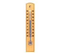 Station Meteo - Barometre - Velamp - Thermomètre bois intérieur/extérieur 20cm