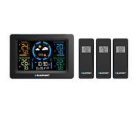 Station météo Blaupunkt, hygromètre, pression, prévisions, 3 capteurs.