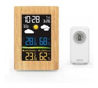 Station météo bois/noir SL264